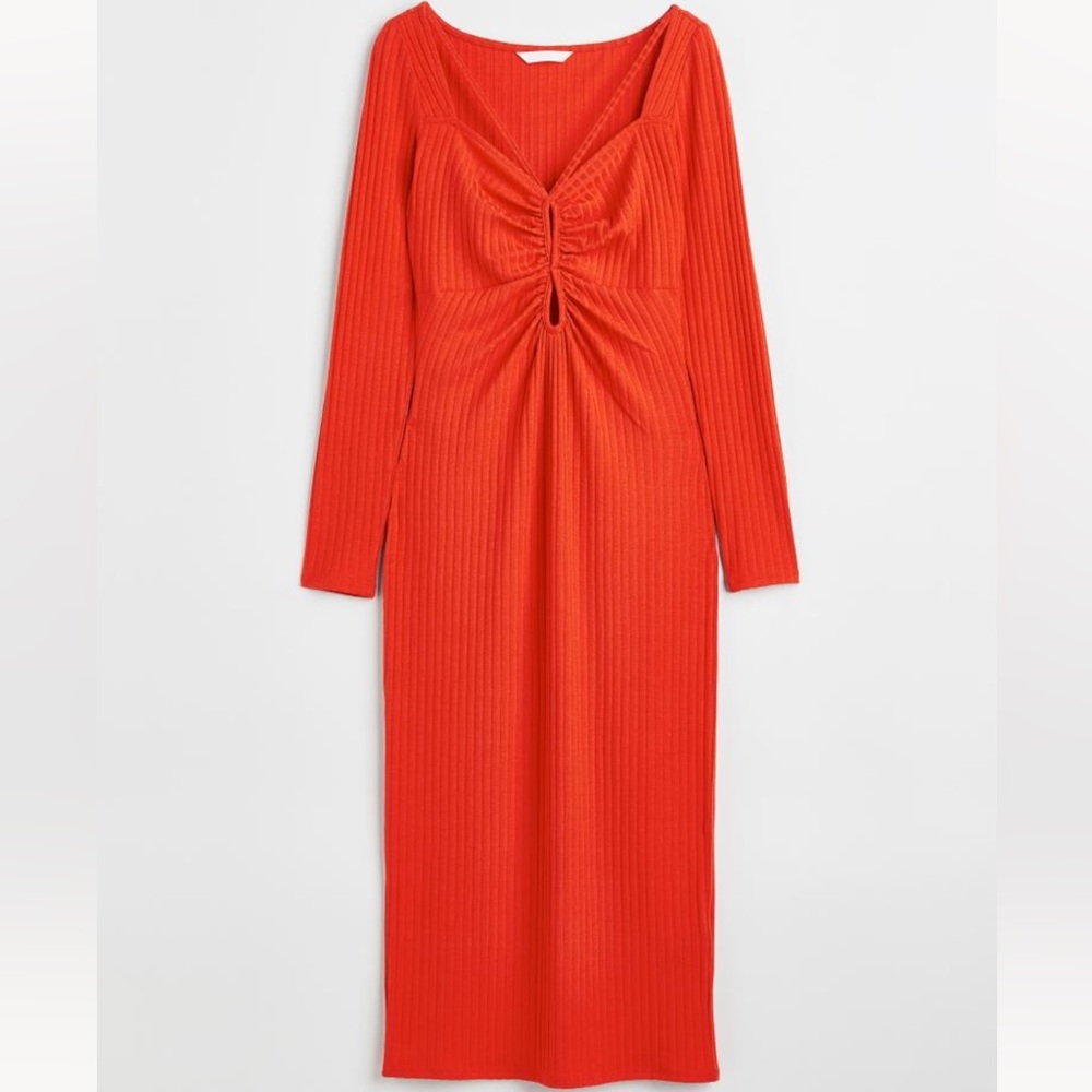 Ribbed Cutout Dress